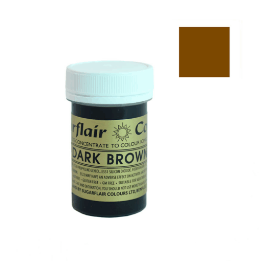 Colorante En Pasta Espectral Sugarflair - Dark Brown / Marron Oscuro 25 G