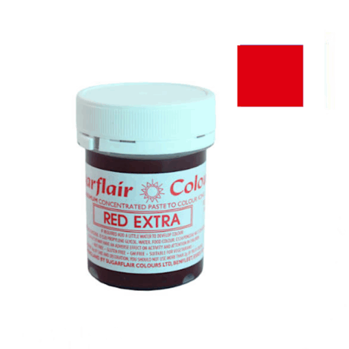 Colorante En Pasta Sugarflair - Red Extra / Rojo Extra 42 G