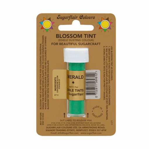 Colorante En Polvo Mate Sugarflair - Emerald / Verde Esmeralda 7 Ml
