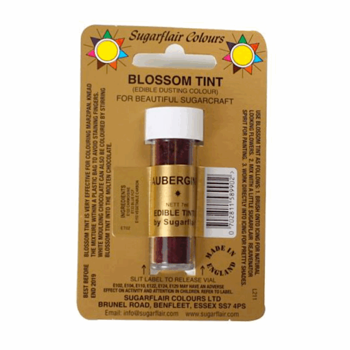 Colorante En Polvo Mate Sugarflair - Aubergine / Berenjena 7 Ml