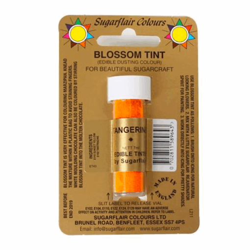 Colorante En Polvo Mate Sugarflair - Tangerine / Mandarina 7 Ml