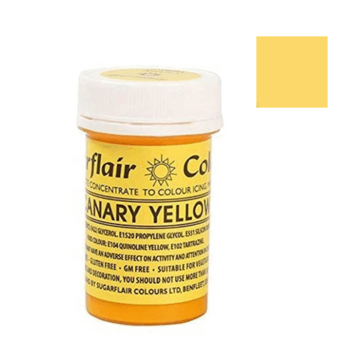 Colorante En Pasta Espectral Sugarflair - Canary Yellow / Amarillo Canario 25 G