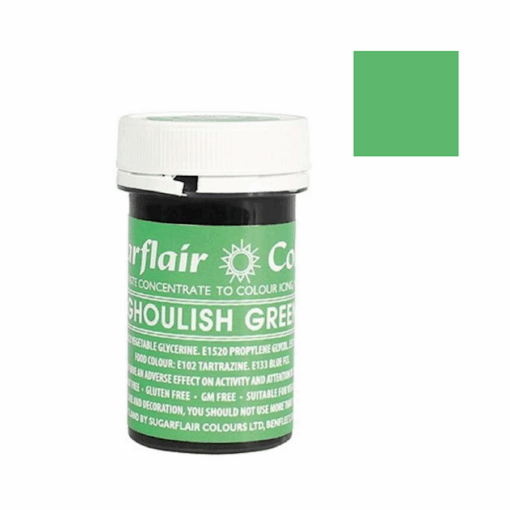 Colorante En Pasta Espectral Sugarflair - Ghoulish Green / Verde Noche 25 G