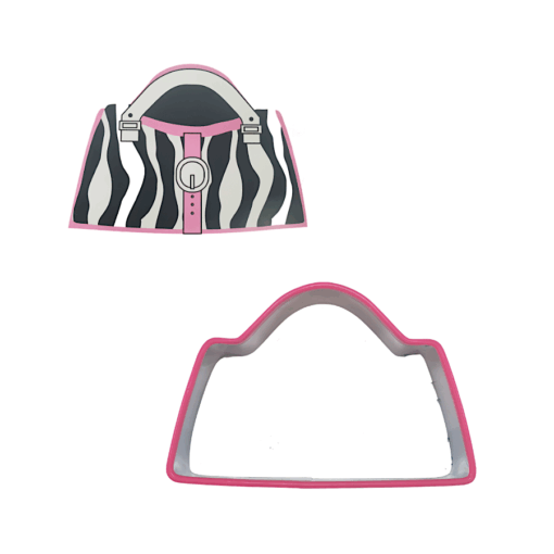 Cortador Metalico + Texturizador Blossom - Bolso Cebra
