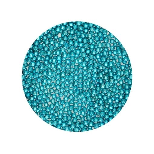 Perlas De Azucar Funcakes - Azul Metalizado (4 Mm) 80 G