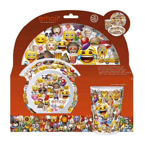 Set Vajilla De Melamina (3 Piezas) "emoji" - Imagen 2