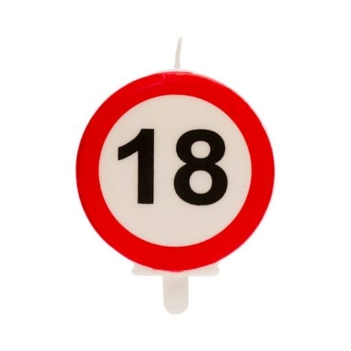 Vela 18 CumpleaÑos SeÑal Prohibido 6,3 Cm