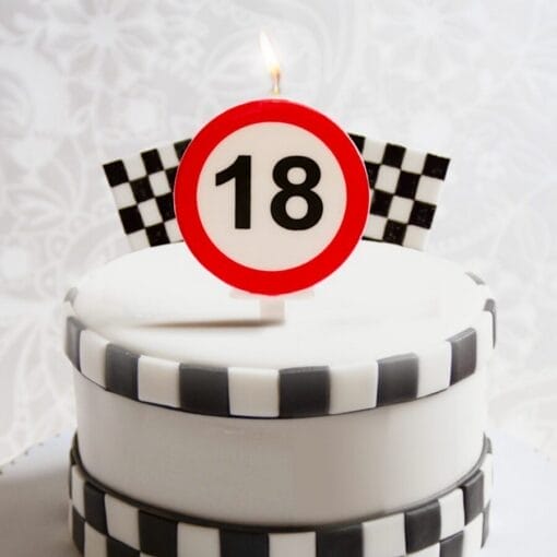Vela 18 CumpleaÑos SeÑal Prohibido 6,3 Cm - Imagen 2