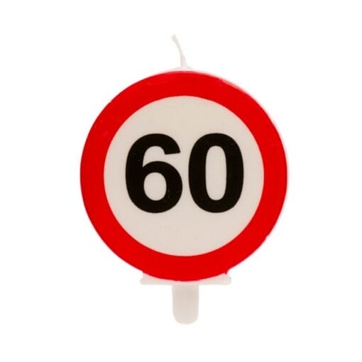 Vela 60 CumpleaÑos SeÑal Prohibido 6,3 Cm