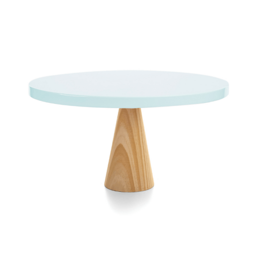 Stand Para Tarta "natural" Redondo - Azul 30 Cm