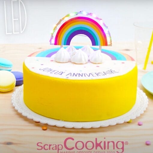Topper Para Tarta Scrapcooking - Arco Iris Led