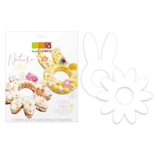 Plantillas Para Tartas Scrapcooking - Flor Y Conejo
