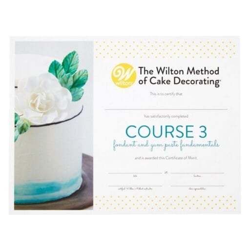 Certificado Curso 3 Wilton - Fondant Y Pasta De Goma