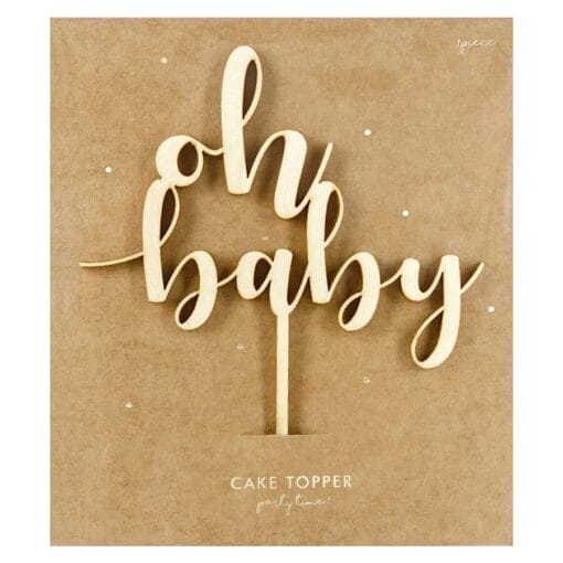 Topper Para Tarta Madera Partydeco - Oh Baby - Imagen 2