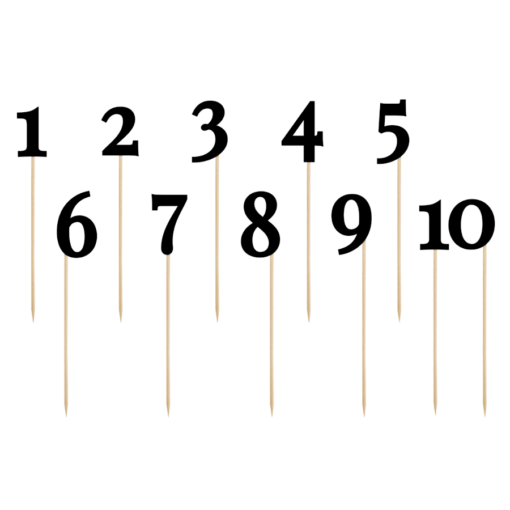 Toppers De Numeros Partydeco - Negros