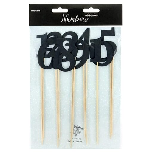 Toppers De Numeros Partydeco - Negros - Imagen 5