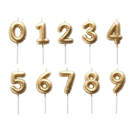 Vela CumpleaÑos Globo Dorada - Numero 9 - Imagen 3