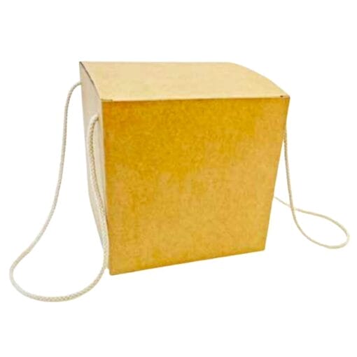 Caja Para Panettone Kraft Con Cuerdas - 18,5 Cm