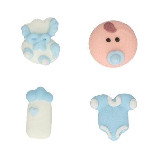 Decoraciones De Azucar Funcakes - Bebe NiÑo Azul - Imagen 2