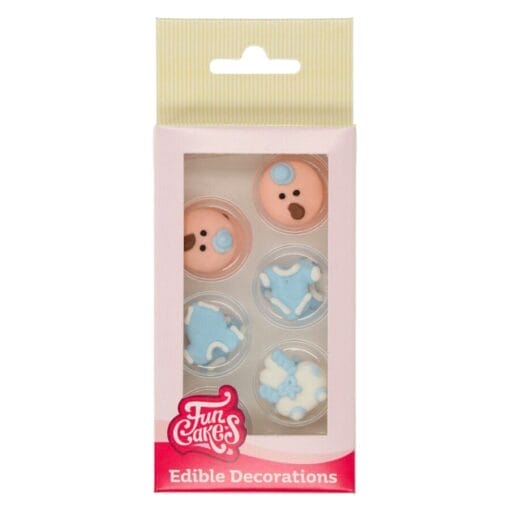 Decoraciones De Azucar Funcakes - Bebe NiÑo Azul