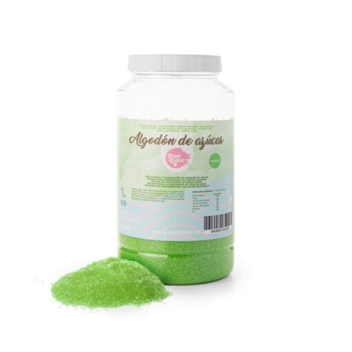 Algodon De Azucar Verde 1 Kg - Sabor Manzana