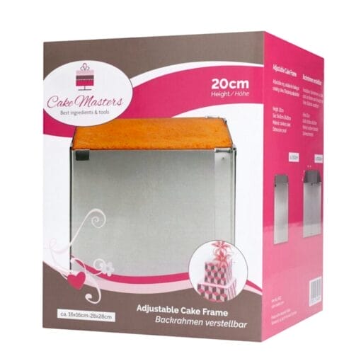 Molde Cuadrado Ajustable Cake Masters - 20 Cm