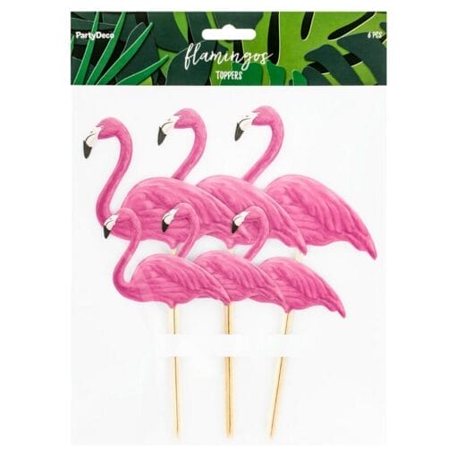 Toppers De Flamencos Rosas - Partydeco - Imagen 2