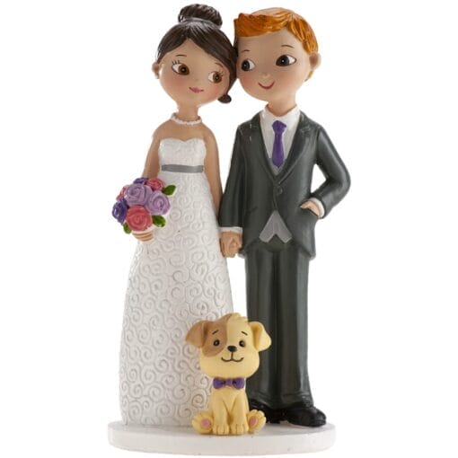 Figura Para Tarta Pareja Con Perro - Imagen 2