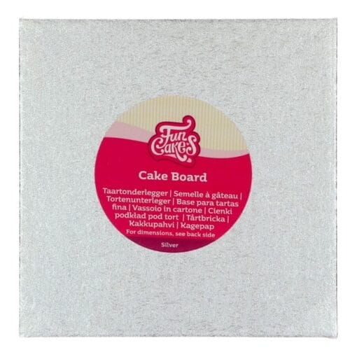 Base Cuadrada Plateada Funcakes - 30,5 Cm