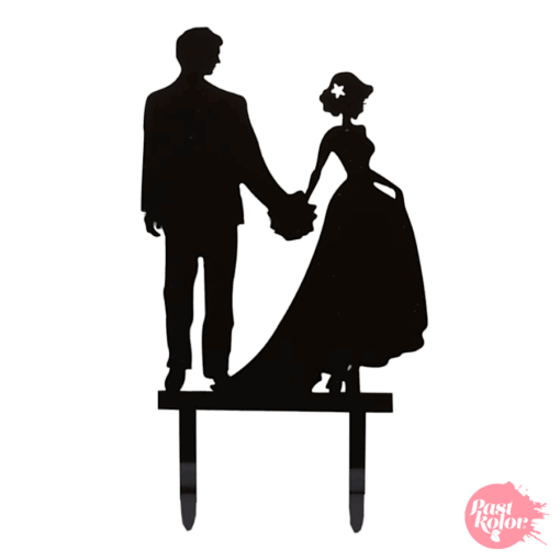 Topper Para Tarta Negro - Caminando Juntos