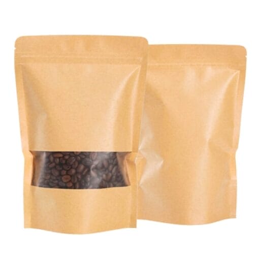 Bolsa Papel Kraft Con Cierre Zip Y Ventana - Mediana - Imagen 2
