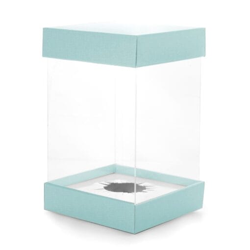 Caja Para Huevo De Pascua "deluxe" Azul Bebe - 24 Cm (1 Kg)