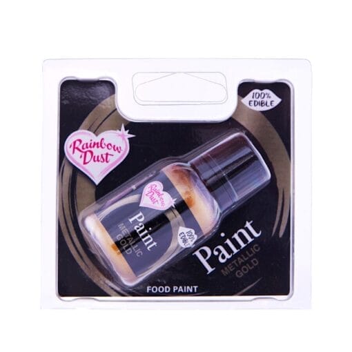 Pintura Metalizada Comestible Rainbow Dust - Gold / Oro (25 Ml) - Imagen 2