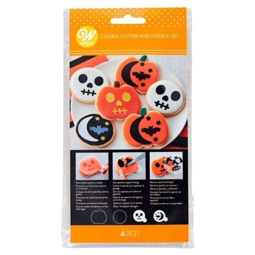 Set Cortadores Y Stencils Wilton - Galletas Halloween
