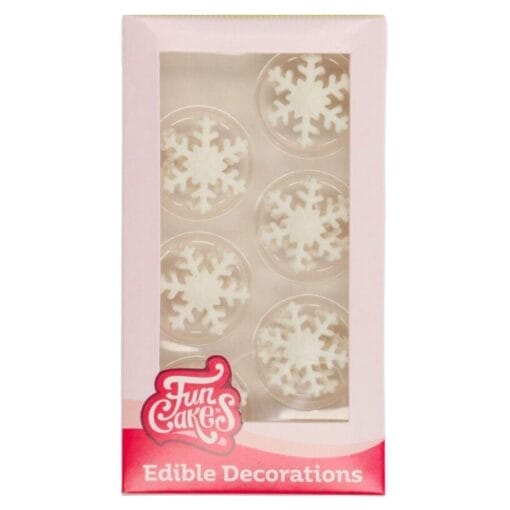 Decoraciones De Azucar Funcakes - Copos De Nieve (blancos)