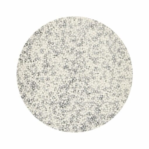 Perlas De Azucar (nonpareils) Funcakes - Plata Y Blanco [80 G]
