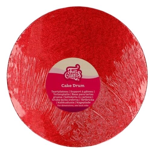 Cake Drum Redondo Rojo (funcakes) - 30 Cm Ø