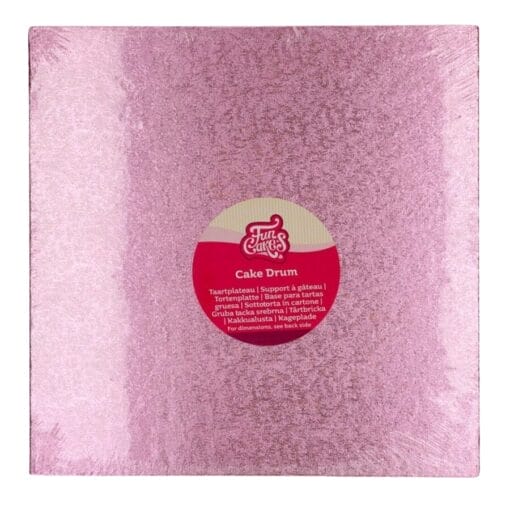 Cake Drum Cuadrado Rosa (funcakes) - 30 Cm