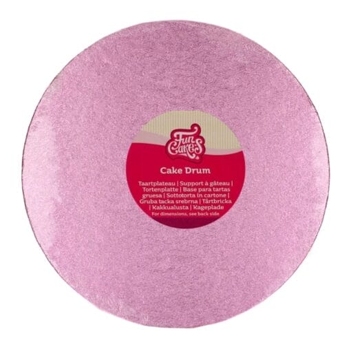 Cake Drum Redondo Rosa (funcakes) - 25 Cm Ø