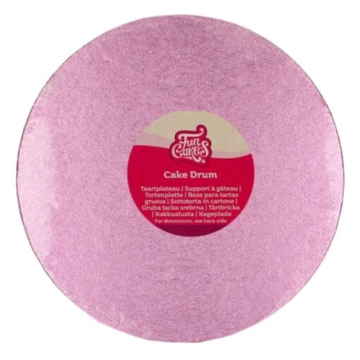 Cake Drum Redondo Rosa (funcakes) - 30 Cm Ø