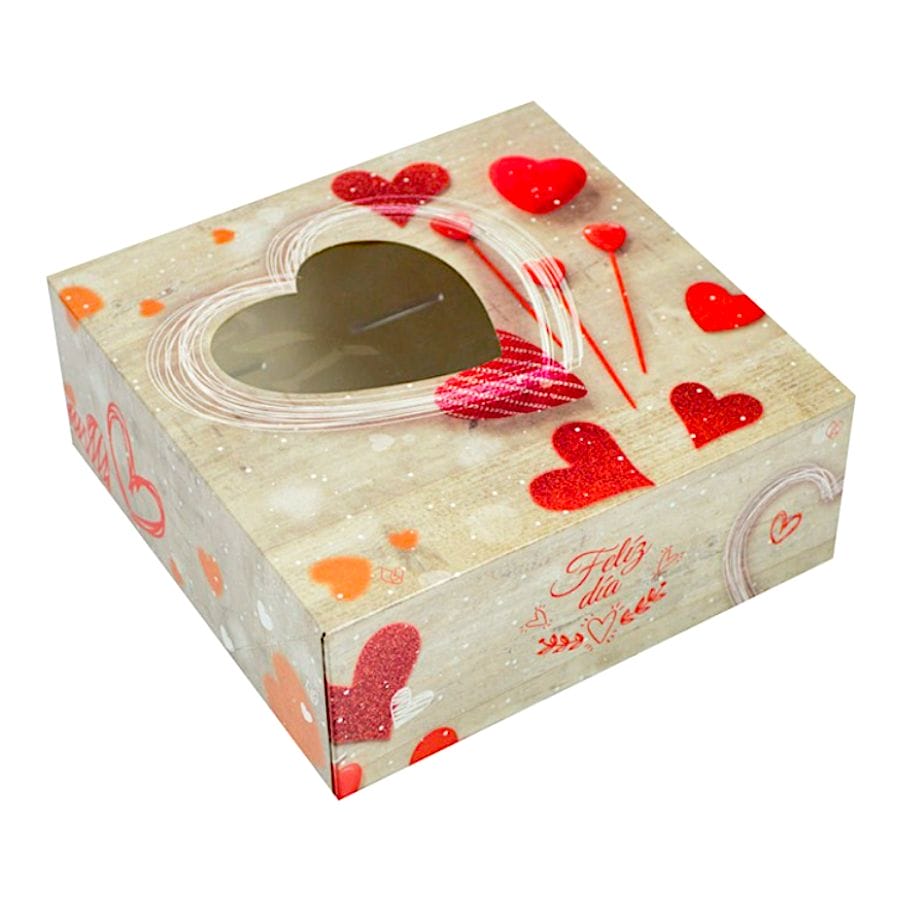 Caja Para Tarta Corazones San Valentin - Imagen 2