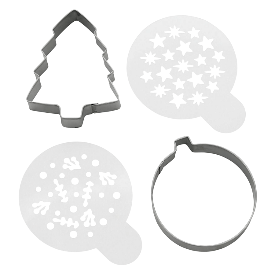 Set Cortadores Y Stencils Wilton - Galletas Navidad - Imagen 3