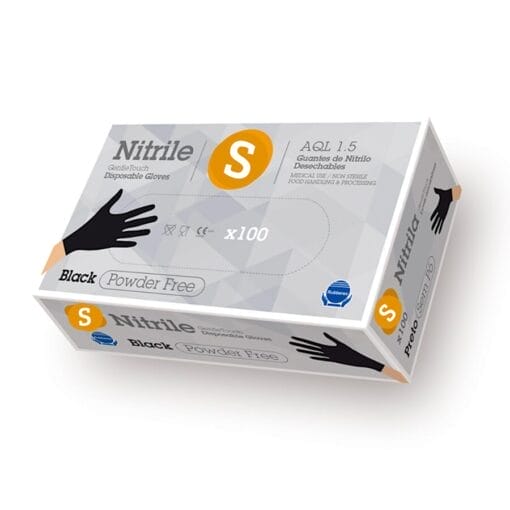 Guantes De Nitrilo Rubberex Negros - S (pequeÑos) 3,2 G - Imagen 2
