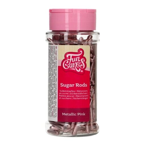 Palitos De Azucar Xl Funcakes - Rosa Metalizado 70 G - Imagen 2