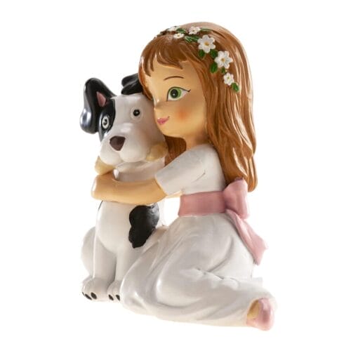 Figura Para Tarta Comunion - NiÑa Con Perro - Imagen 2