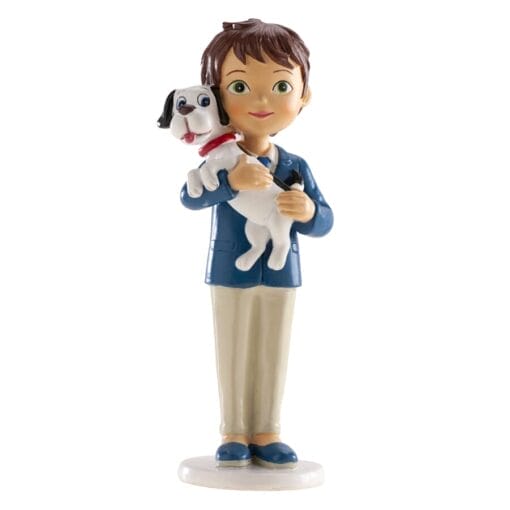 Figura Para Tarta Comunion - NiÑo Con Perro