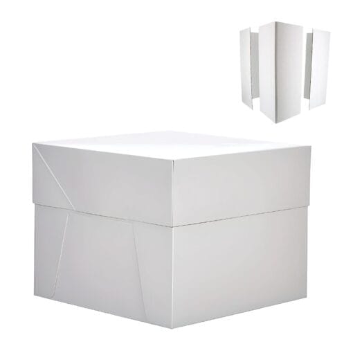 Caja Para Tarta Blanca - 25 Cm + Extensiones 30,5 Cm (sin Emblistar) - Imagen 3