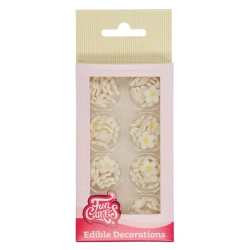 Decoraciones De Azucar Funcakes - Flores Blancas (mini)