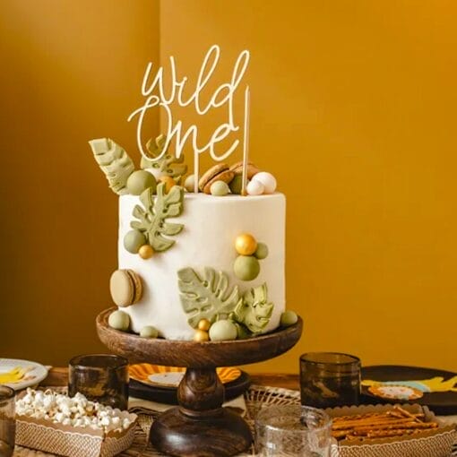 Topper Para Tarta Madera Partydeco - "wild One" (salvaje) - Imagen 2