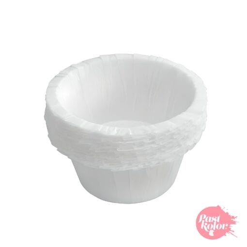 30 Capsulas Cupcake Rizadas Blancas